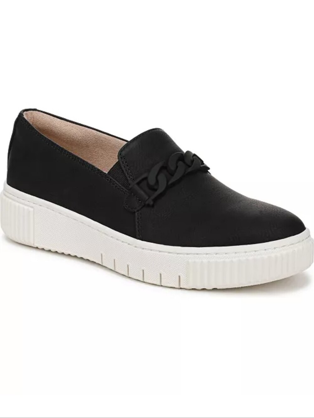 NATURALIZER SPORT Trish Slip-On Women's Sneakers In Black/white Size 6.5
